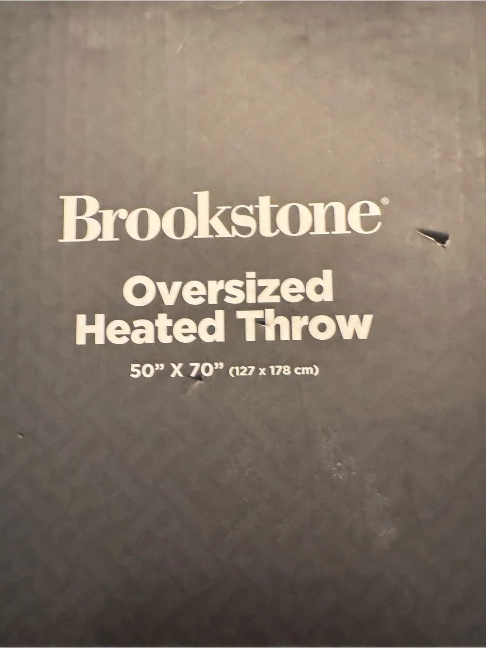 Brookstone Oversized Heated Throw - Taupe